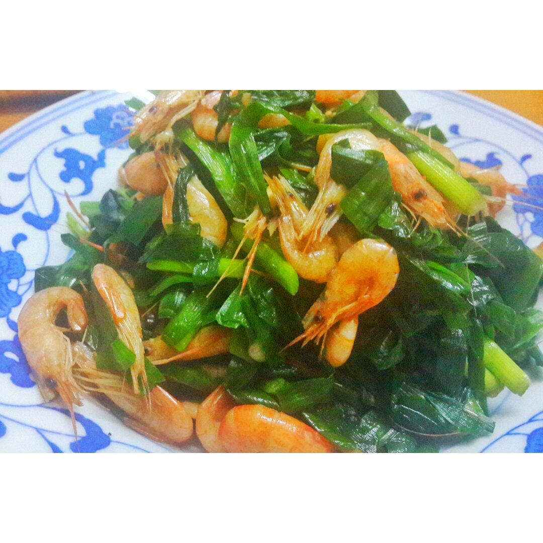 韭菜炒虾
