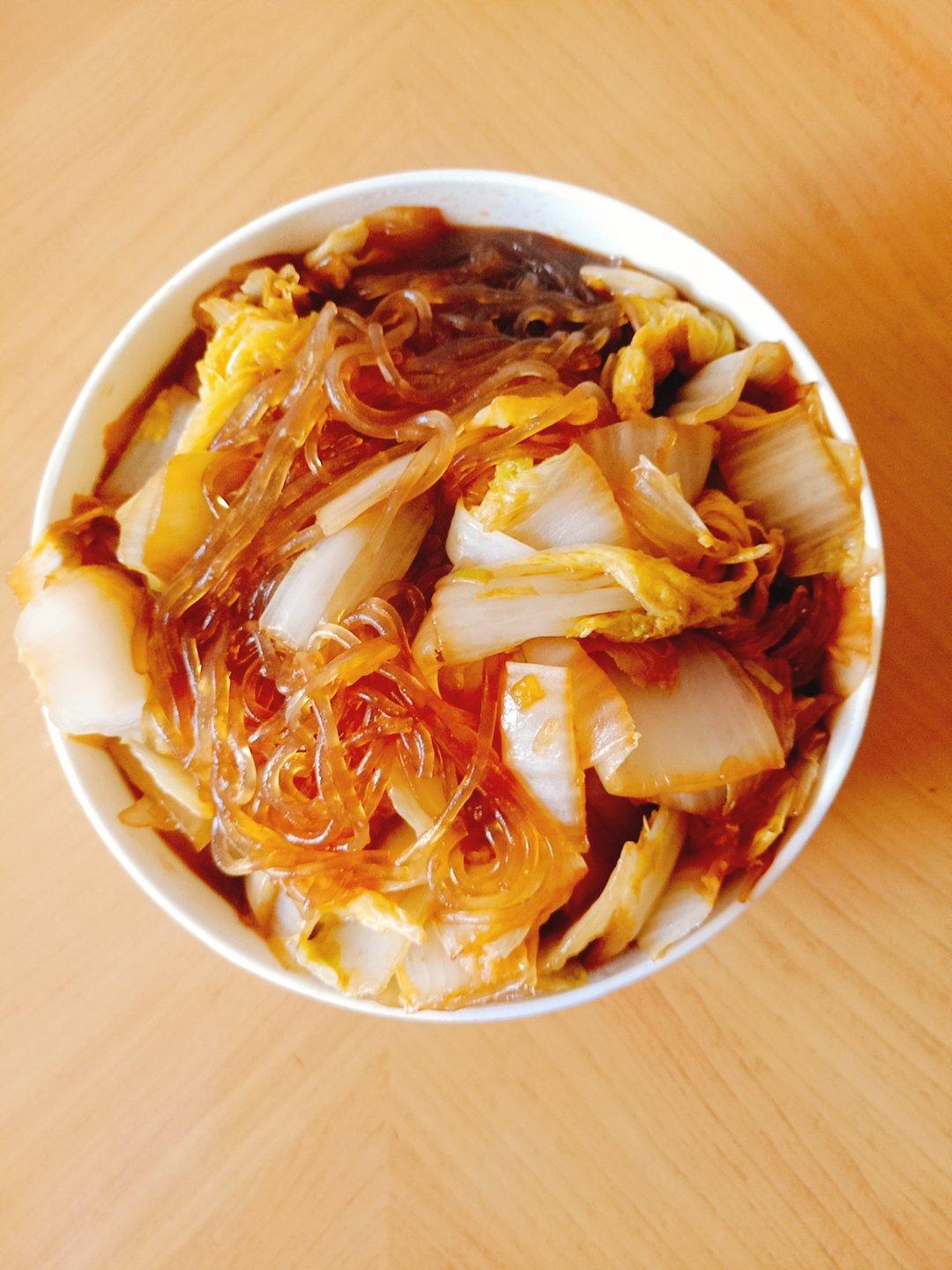 家常白菜炒粉条