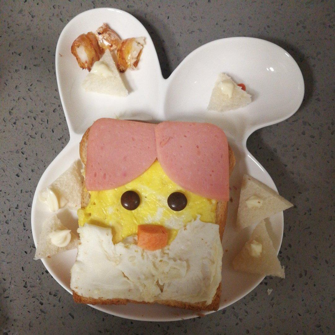 圣诞老人开放式三明治