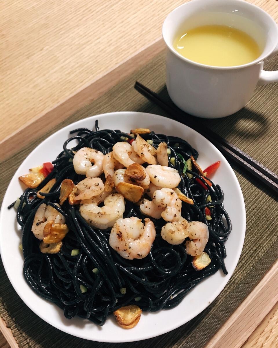 墨鱼汁意大利面