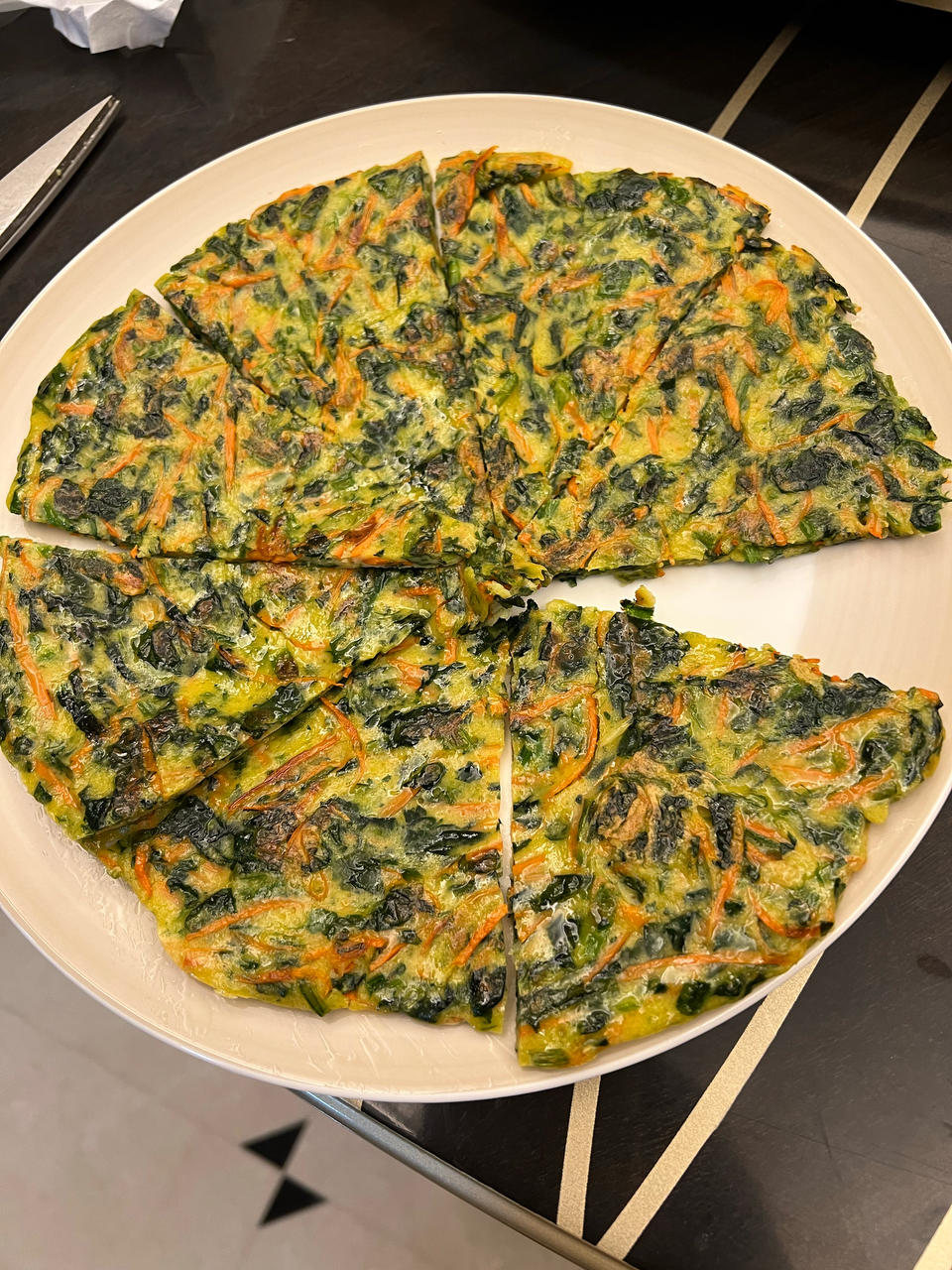 菠菜鸡蛋饼