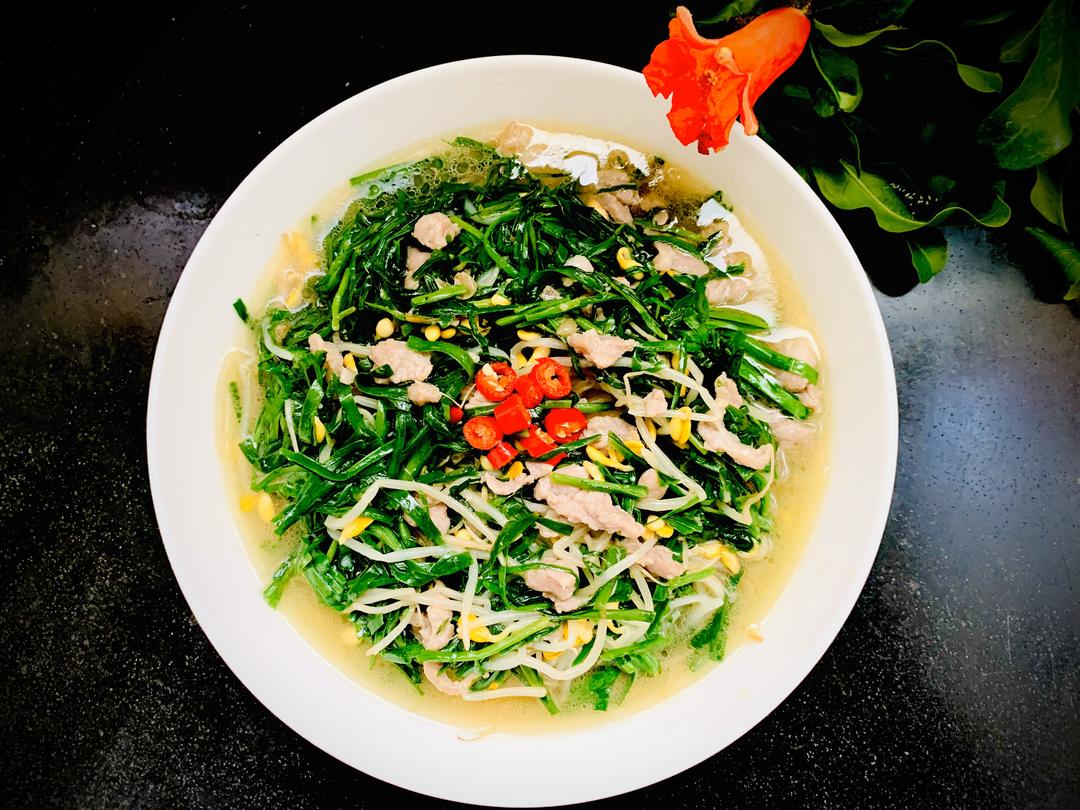 家常黄豆芽韮菜炒肉丝的做法