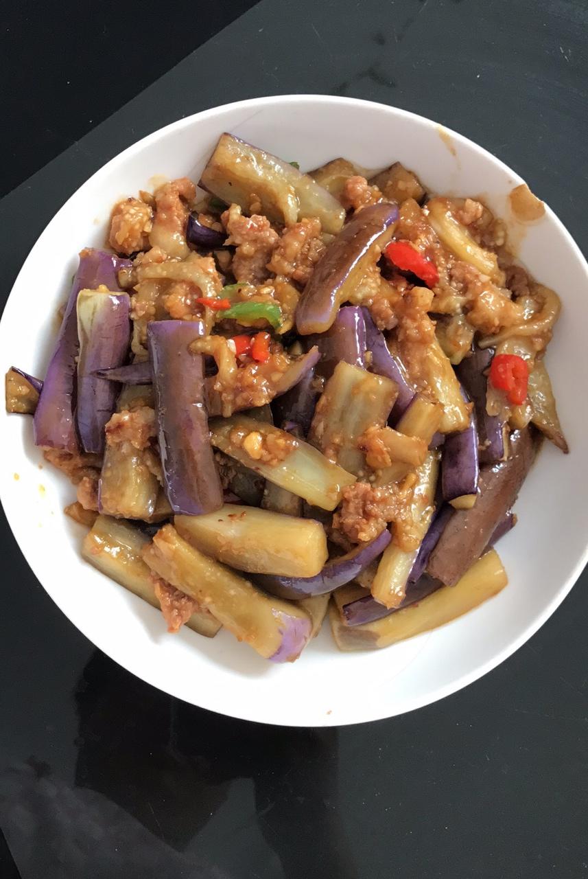 红烧肉沫茄子