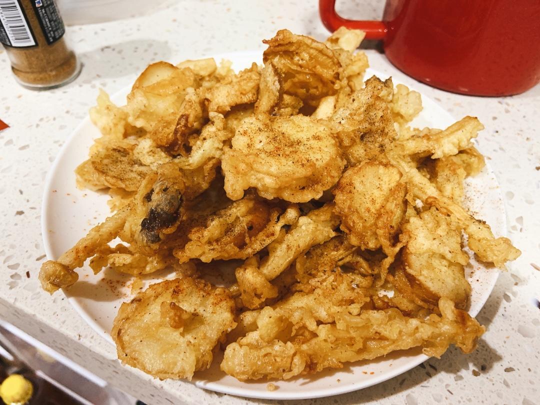 能吃出肉感的酥炸海鲜菇