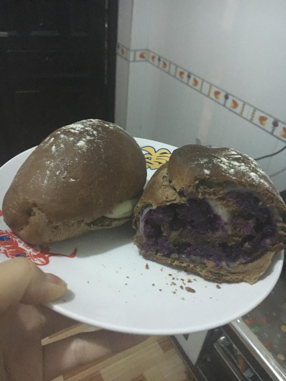 抹茶麻薯红豆软欧包