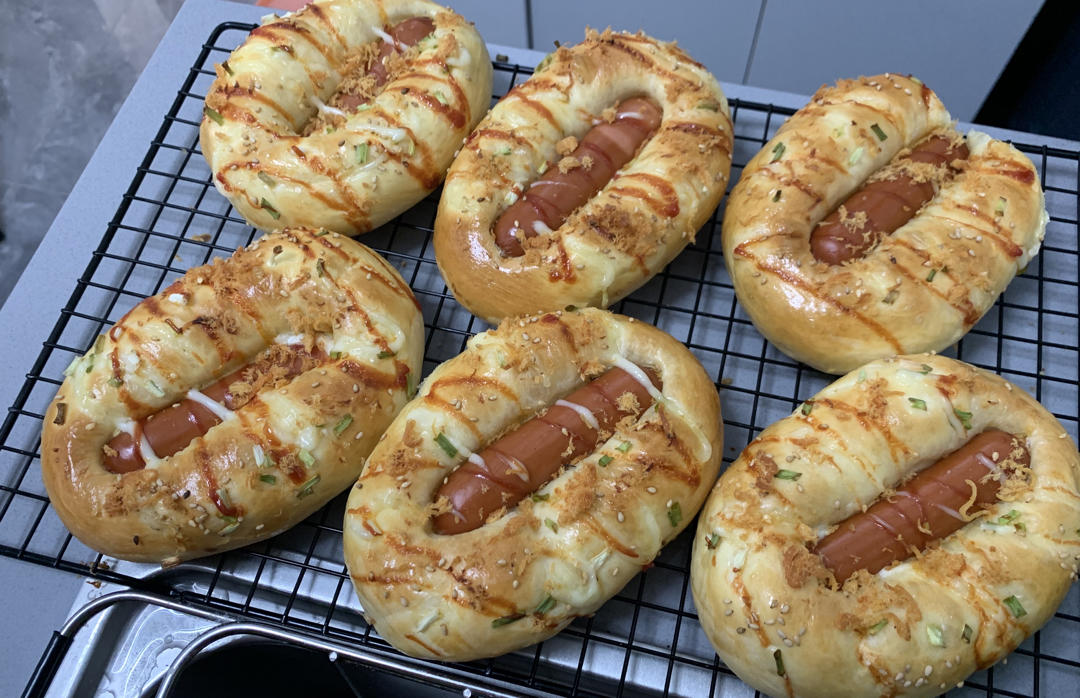美味的香肠面包