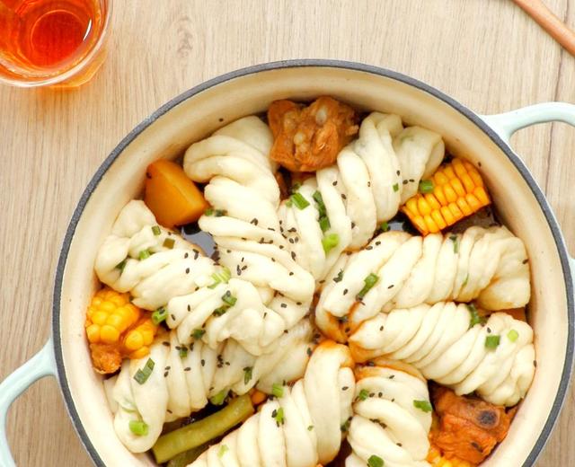 排骨豆角焖卷子的做法