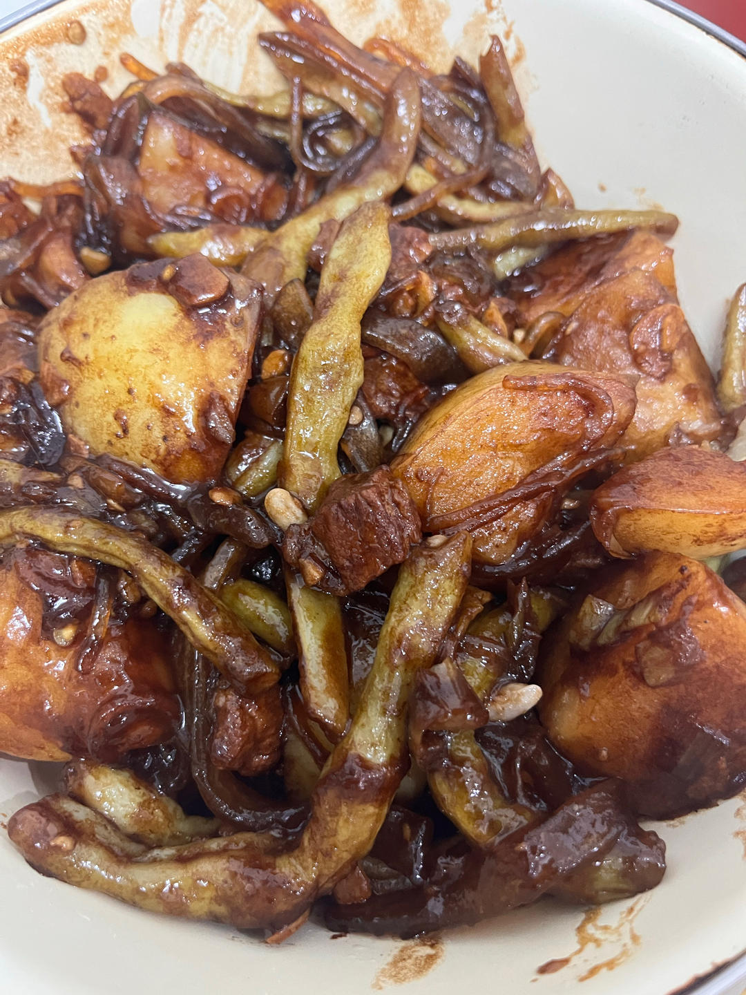 土豆炖肉豆角粉条（东北版）