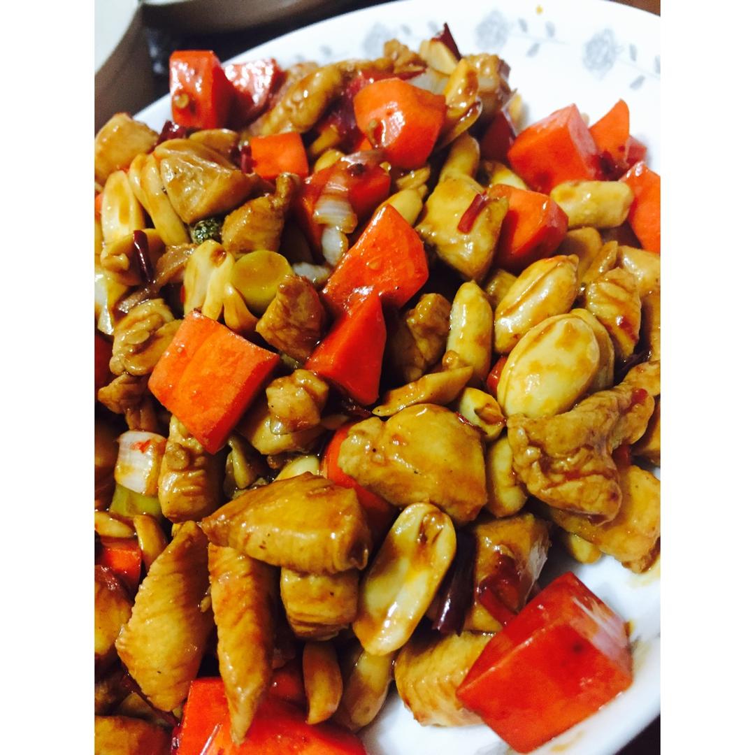 可爱棕榈树做的宫保鸡丁 gong bao chiken