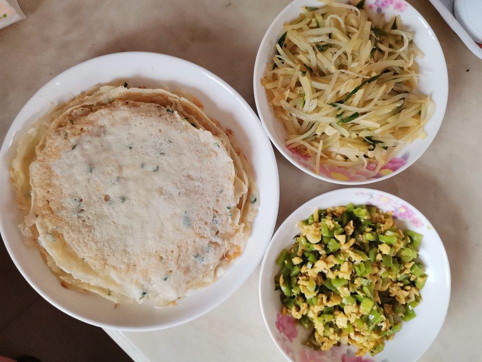 简单快手蔬菜鸡蛋煎饼