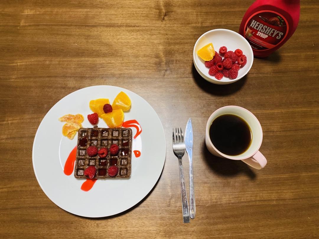 可可糯米华夫饼