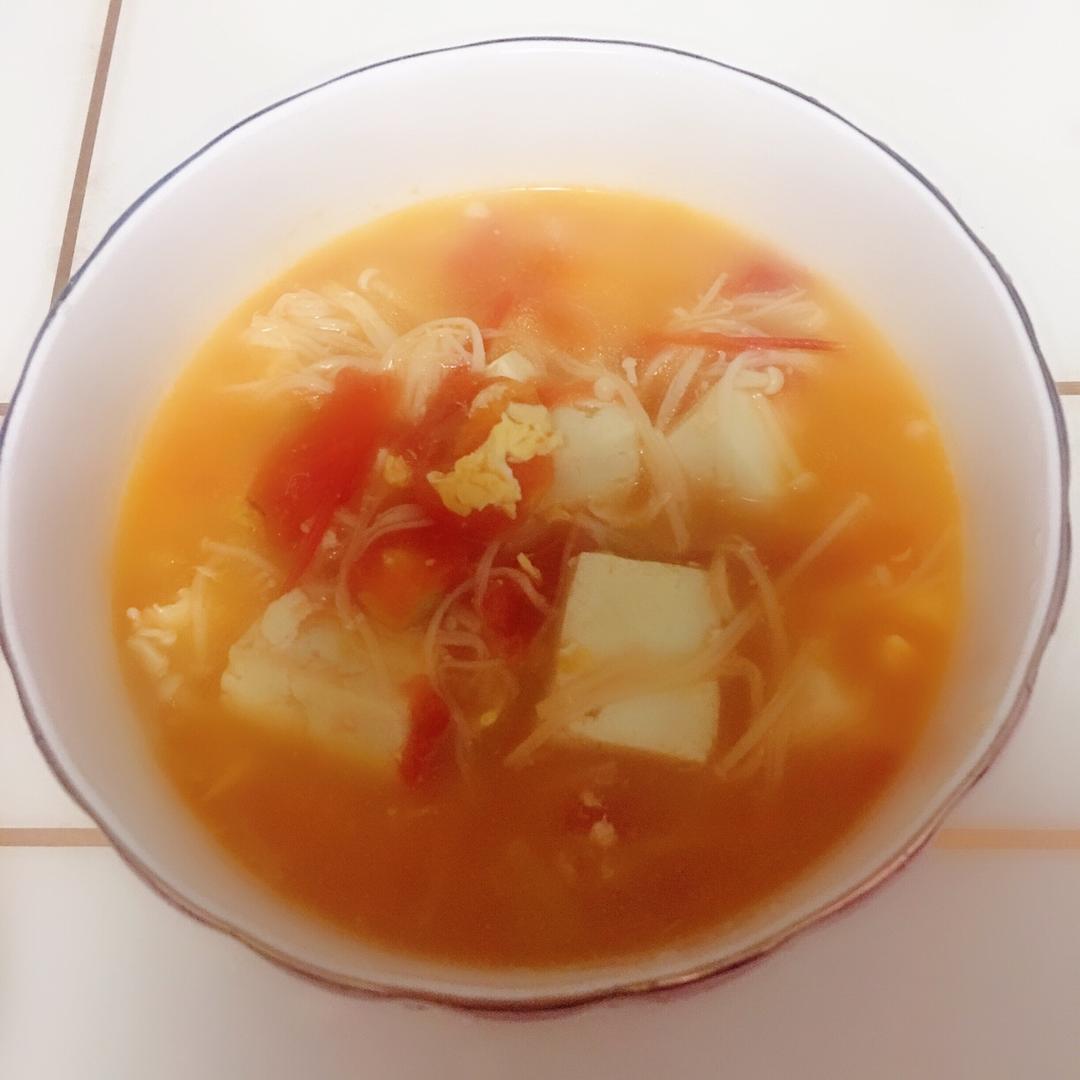 低卡高蛋白番茄豆腐汤