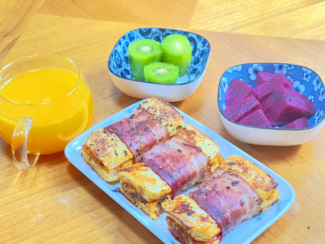 芝士培根吐司卷