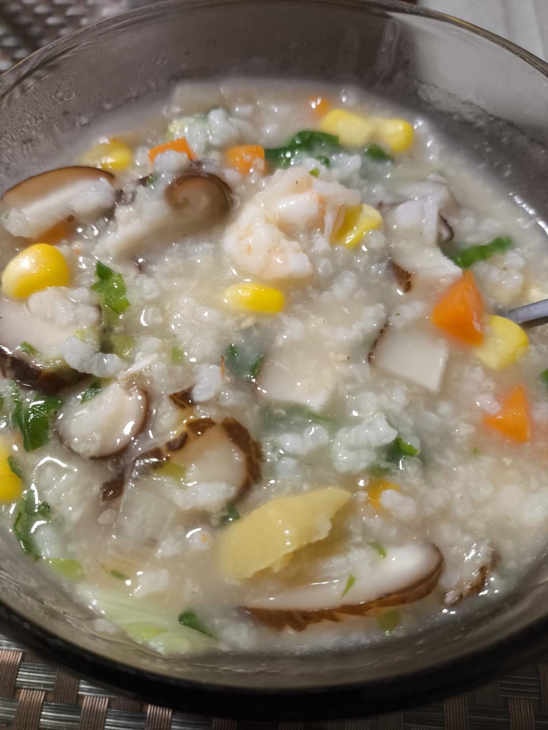 蔬菜虾仁粥