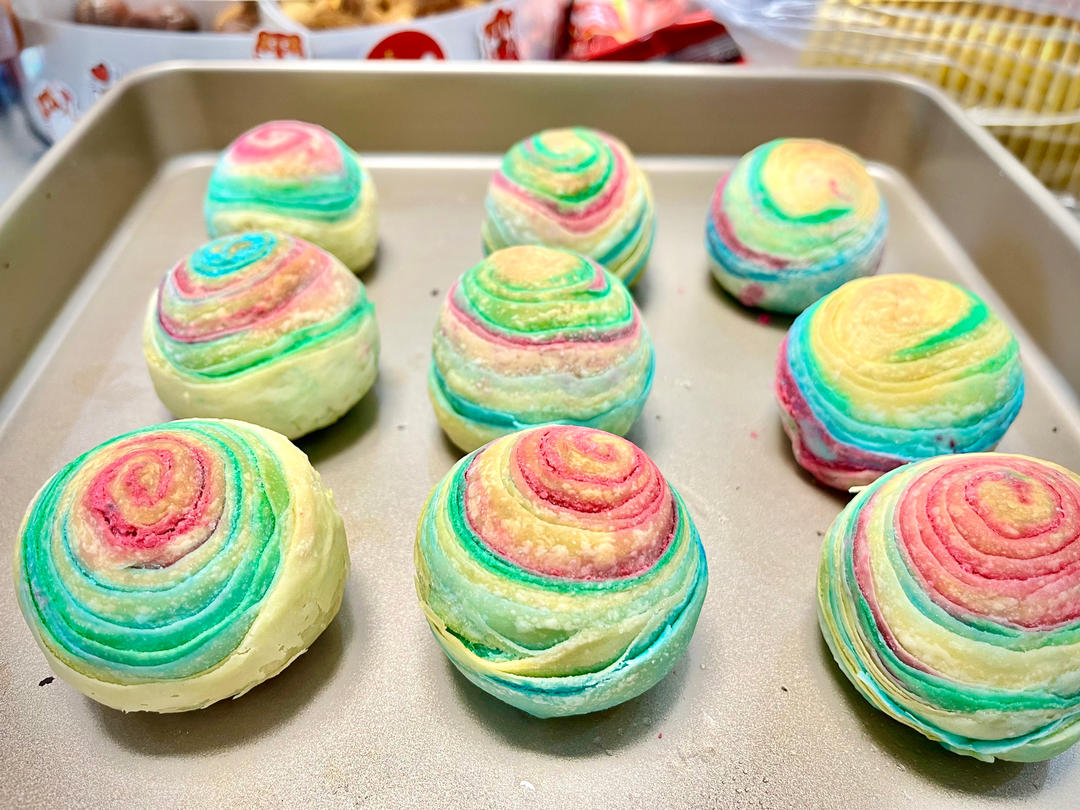 🌈免揉，免松弛，超高颜值小马宝莉彩虹蛋黄酥（含详细操作视频）