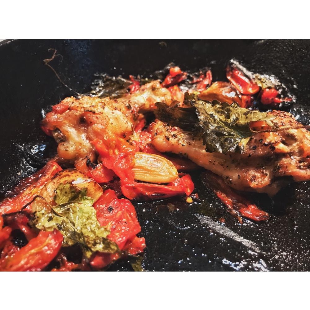 香蒜蕃茄烤鸡腿