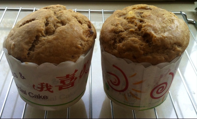 红糖全麦香蕉马芬