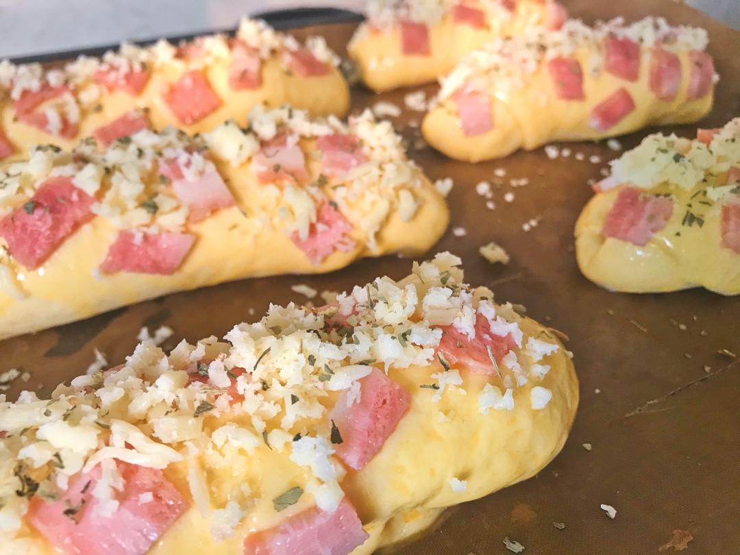 葱香芝士培根面包