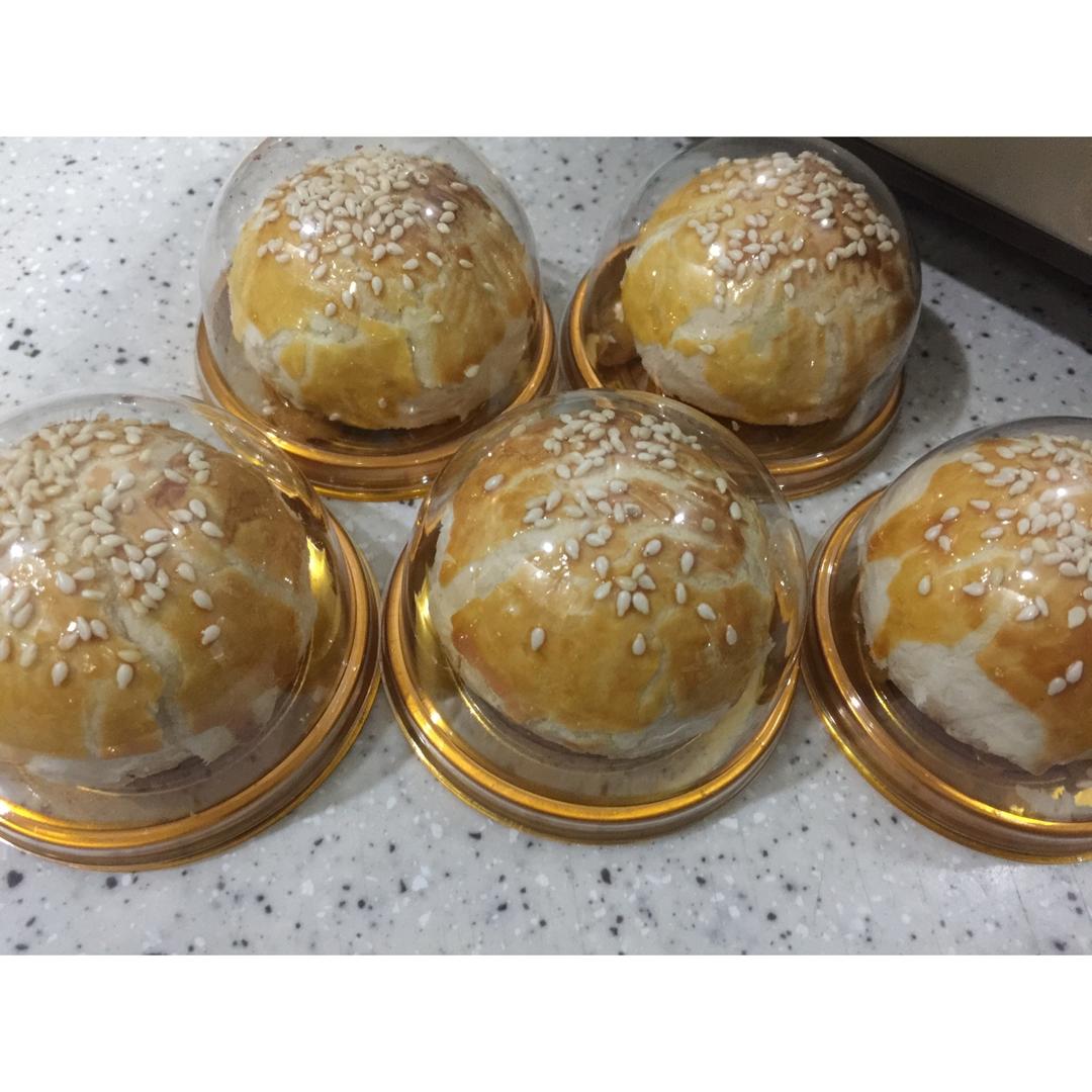 蛋黄酥~紫薯、抹茶、原味~花好月圆，中秋快乐~内附一次做六色蛋黄酥方法~