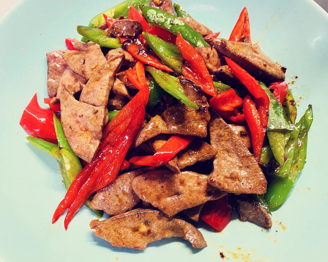 辣椒爆炒猪肝