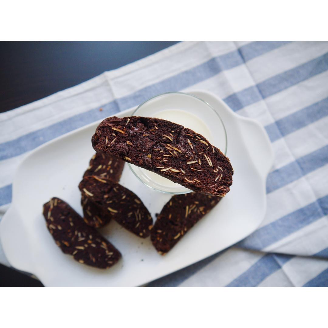 无油杏仁巧克力意式脆饼丨健康·零食（附7个意式脆饼成功要点）