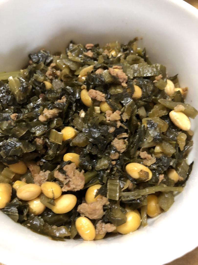 雪里蕻炒黄豆
