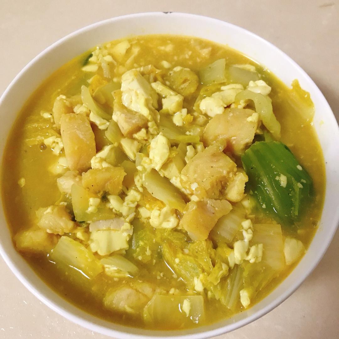 咖喱巴沙鱼豆腐煲