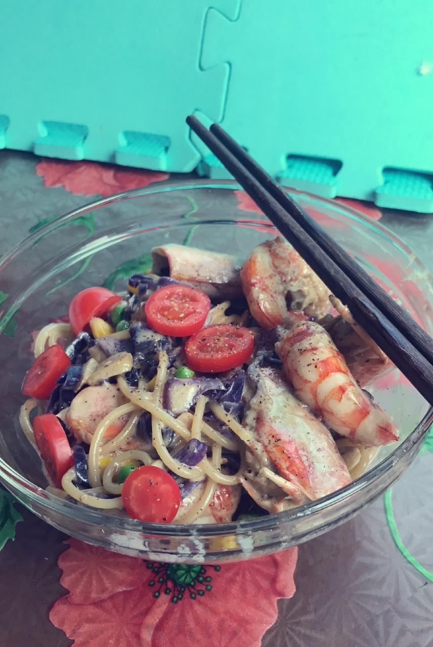 奶油大虾培根意粉