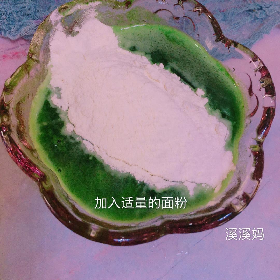 自制菠菜山药卷的做法 步骤5