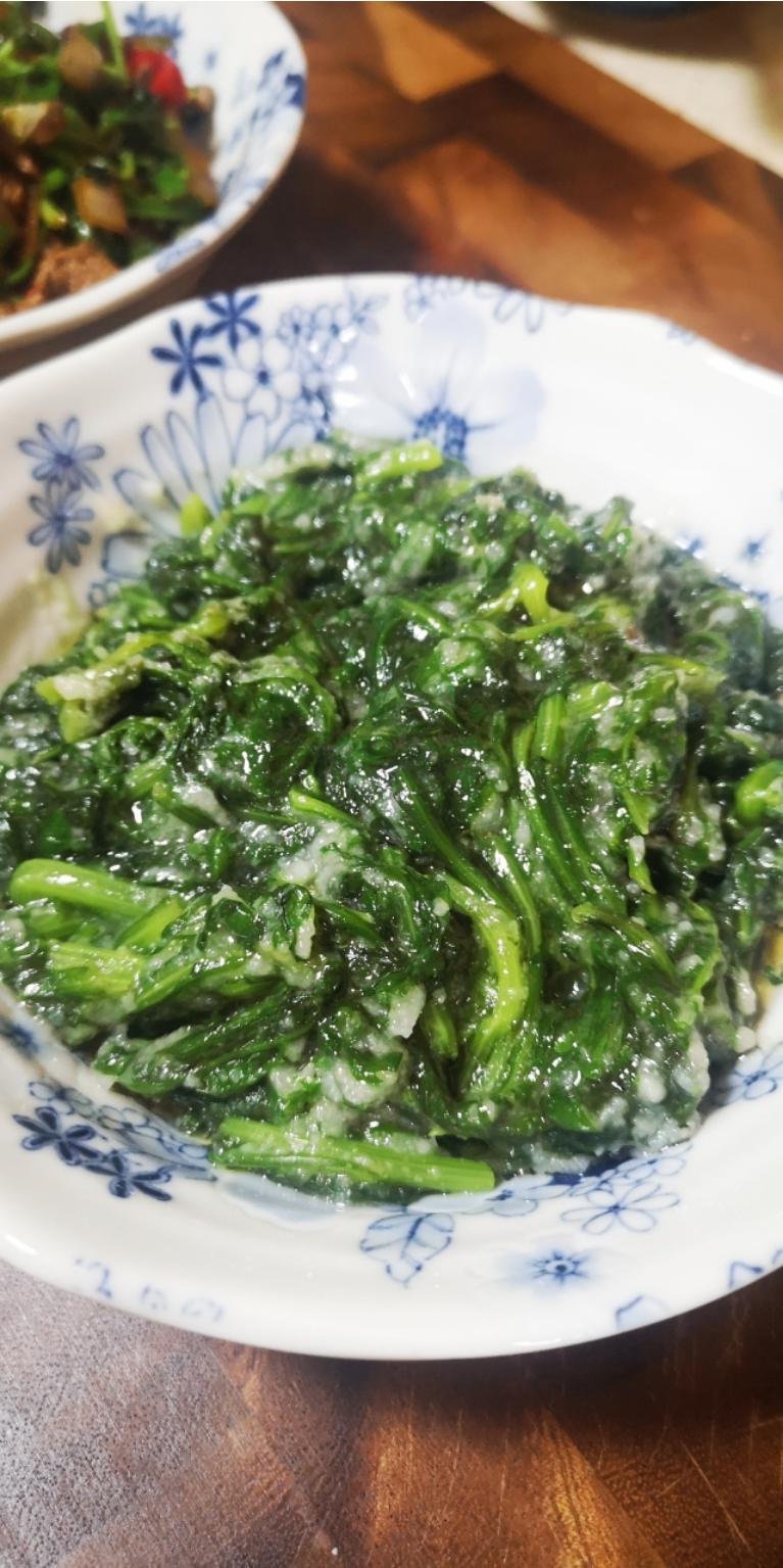 湖北人这样蒸茼蒿