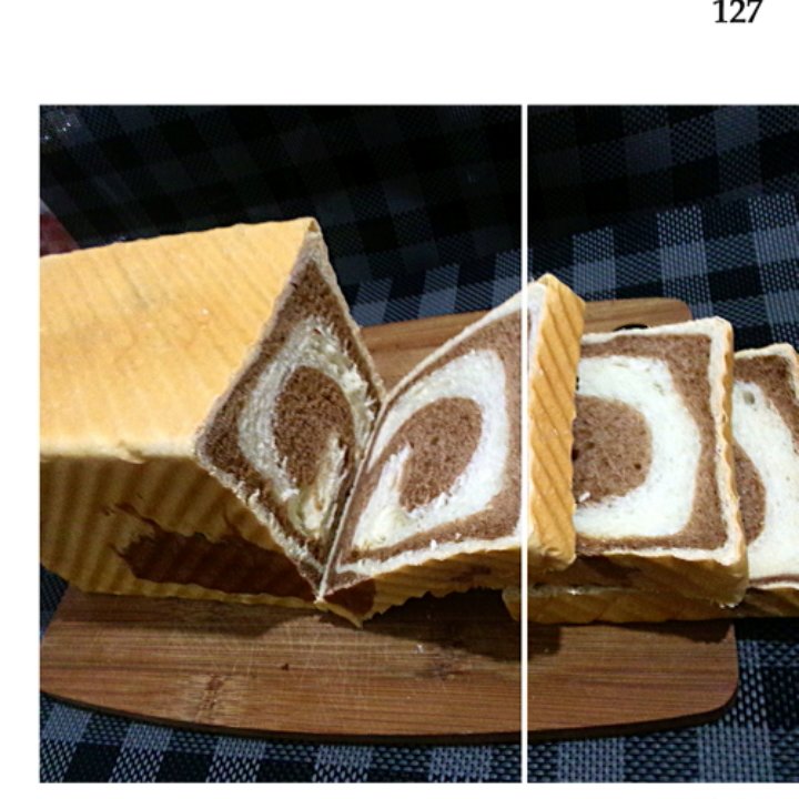 可可双色土司
