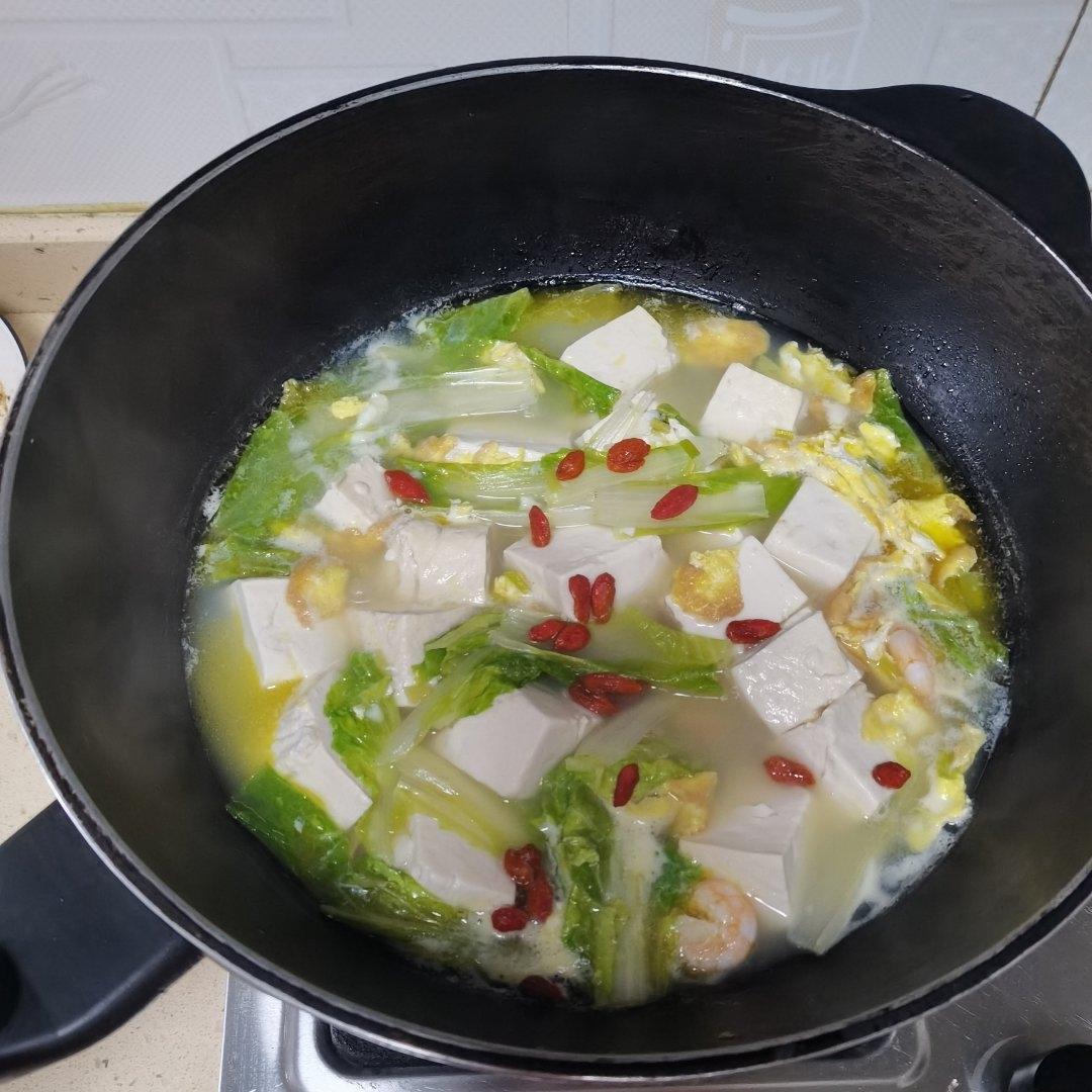 虾仁白菜豆腐减脂汤