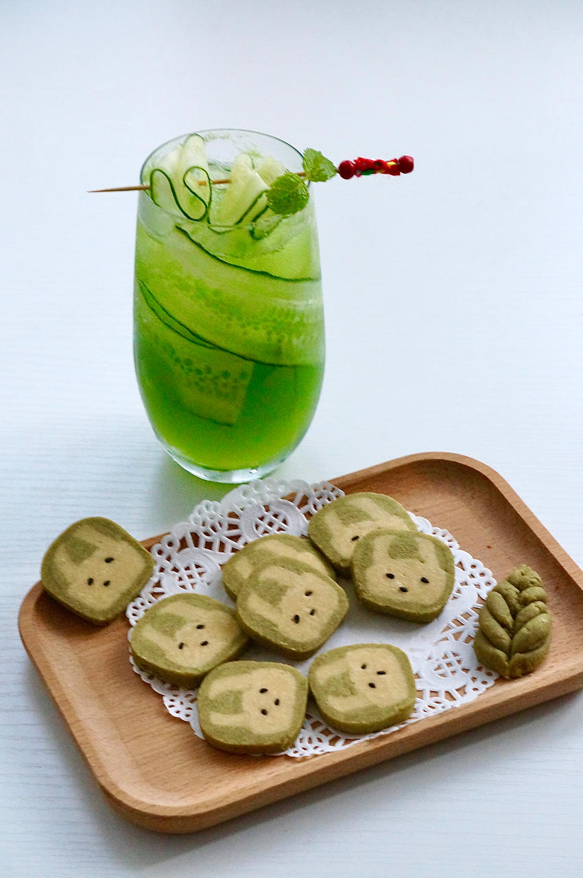 抹茶兔兔曲奇（比熊猫简单！超详细实物图+超良心手绘图）