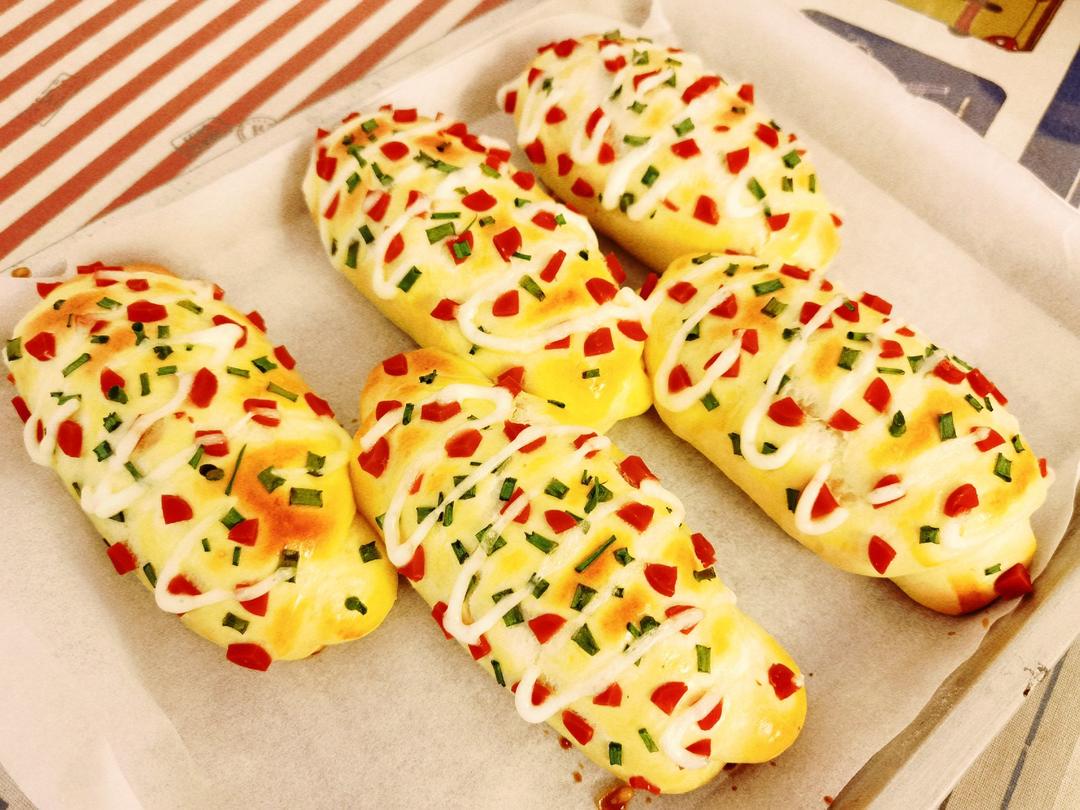 香葱火腿肉松面包