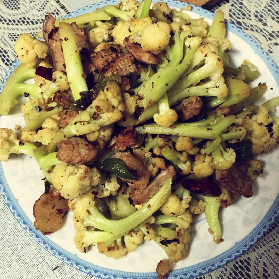 干锅花菜-新手下厨 Fried Chinese Cauliflower