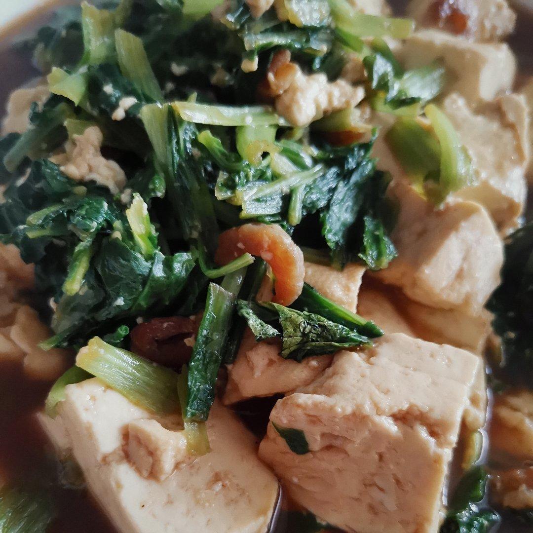 小白菜海米炖豆腐