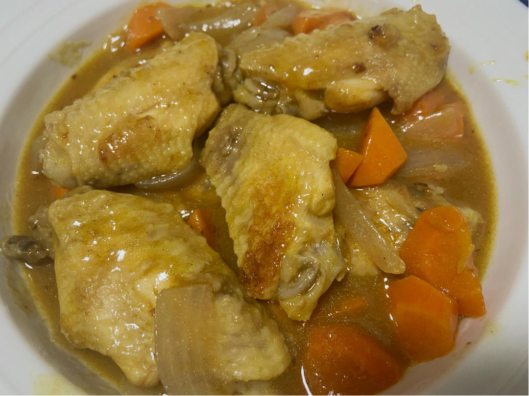 浓郁地道下饭正宗牛奶咖喱鸡翅😋