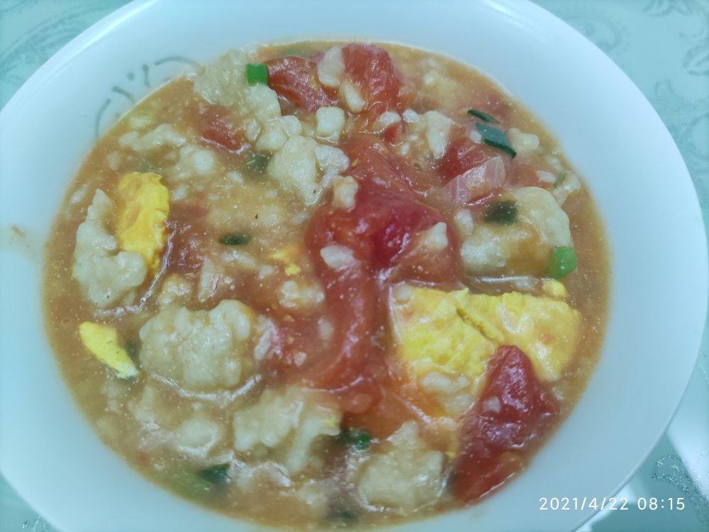 西红柿鸡蛋疙瘩汤