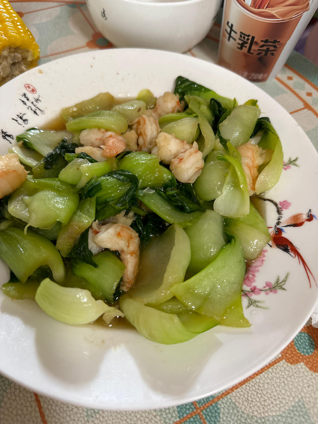虾仁炒油菜