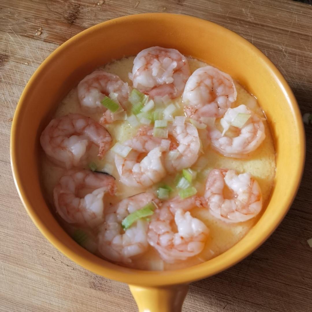 滑嫩的虾仁蛋羹