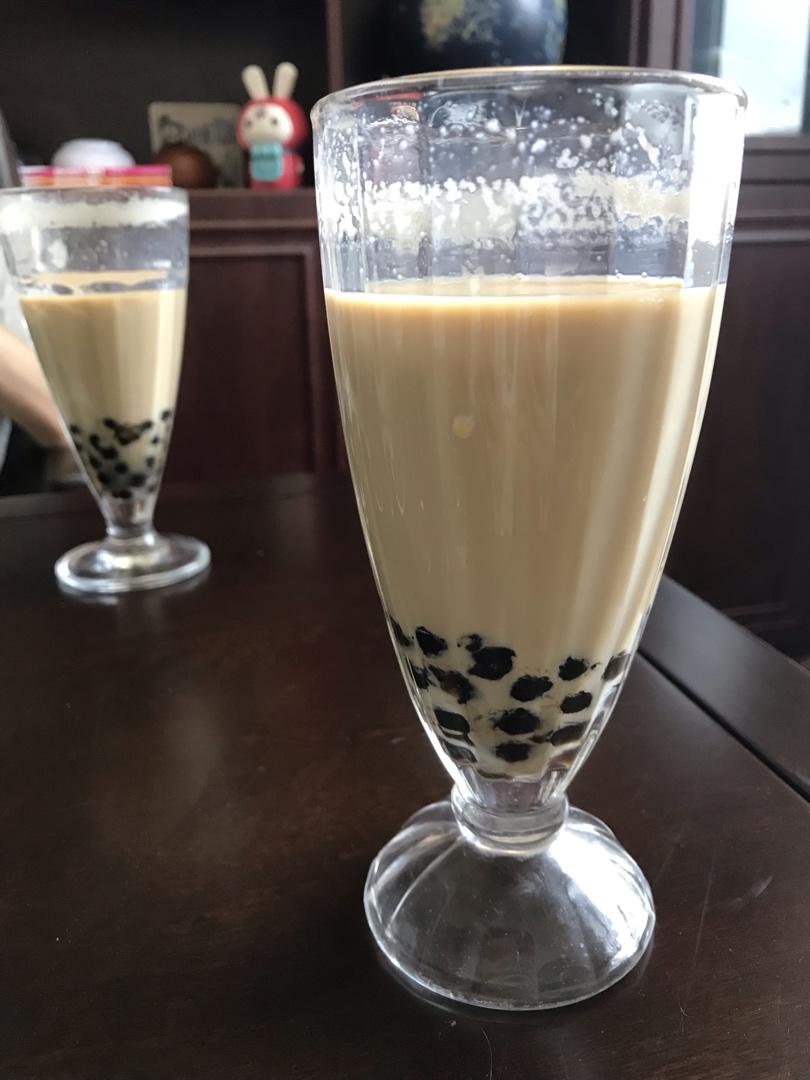【ZOE菜谱】快手版珍珠奶茶！！好喝不胖！！！