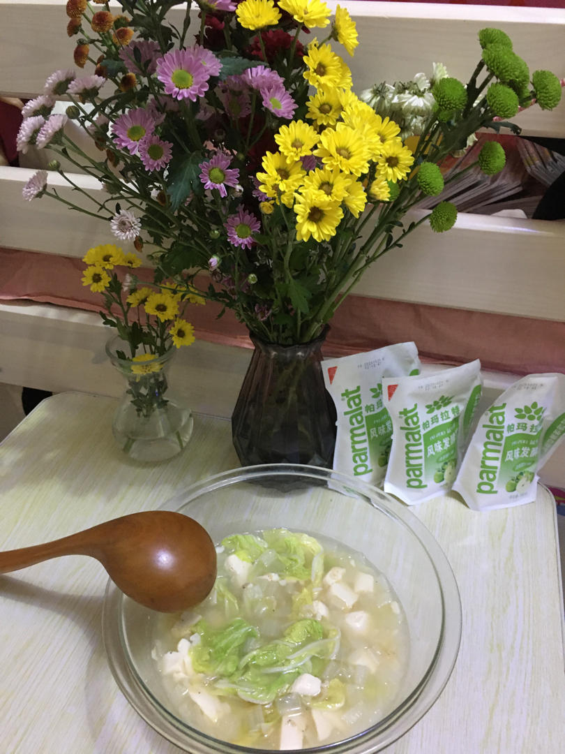 珍珠翡翠白玉汤（白菜豆腐汤）