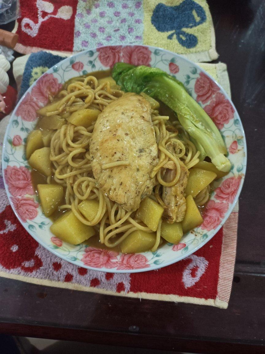 减脂餐｜低卡咖喱意面🍝