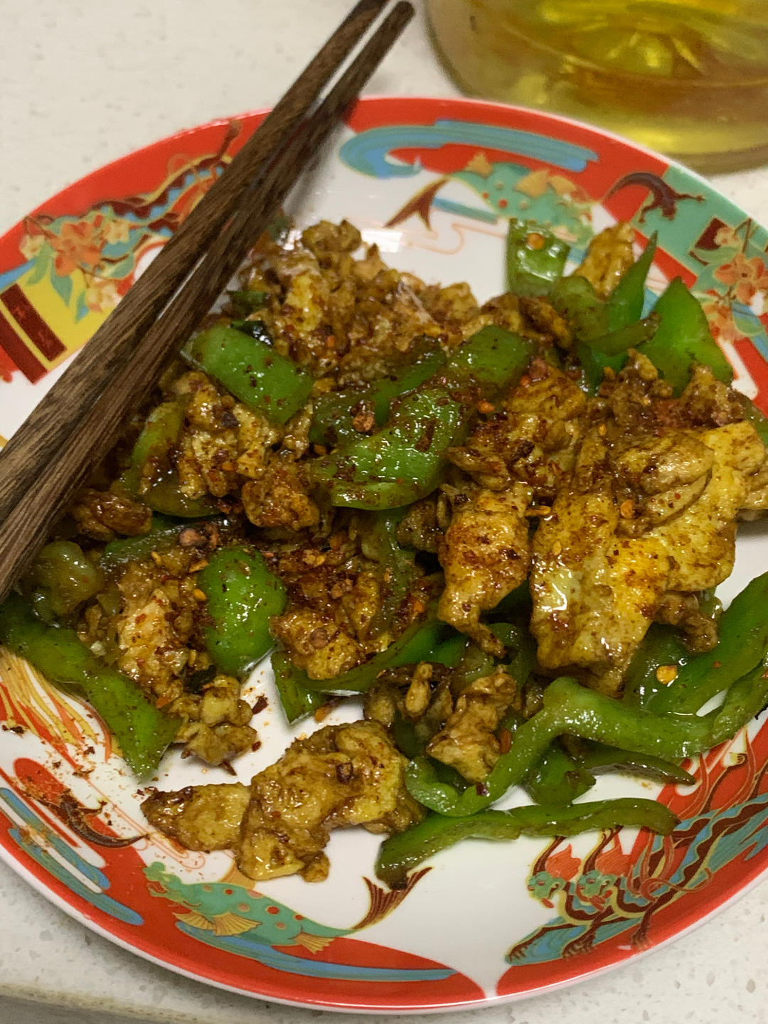 简单美味的甜面酱炒鸡蛋辣椒