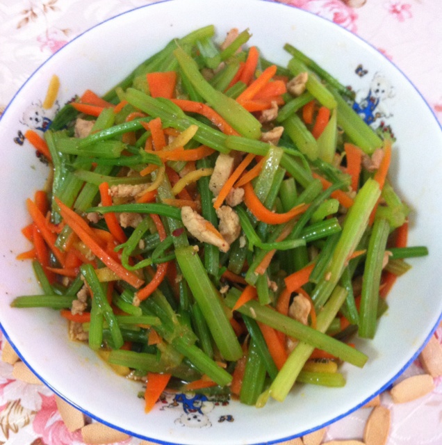 seattle-1做的西芹炒肉丝