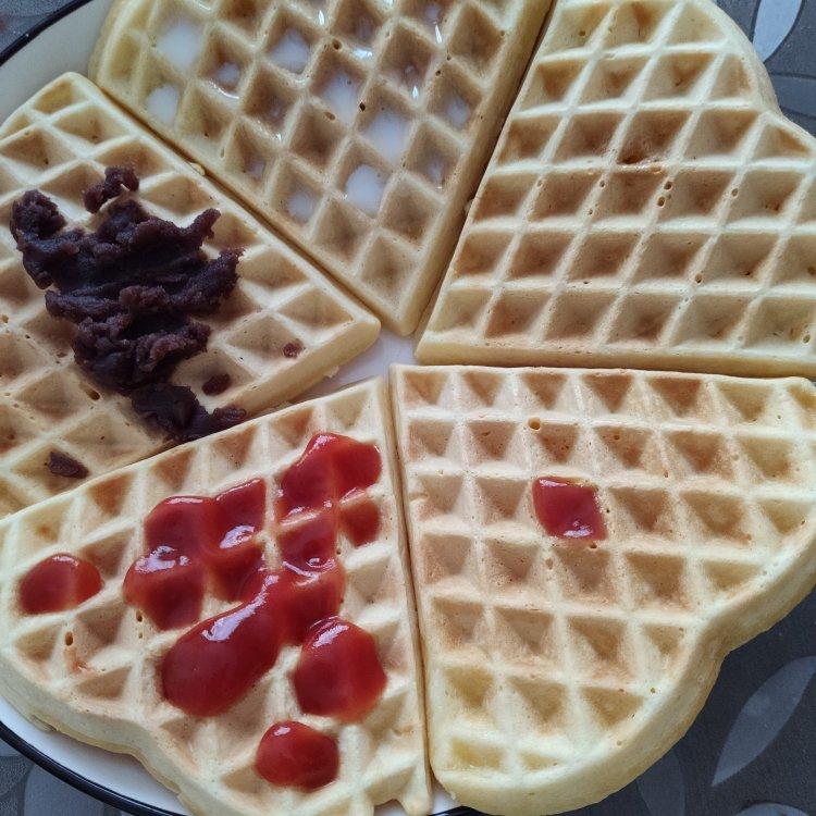 小太阳zzz做的电饼铛华夫饼自制松饼粉