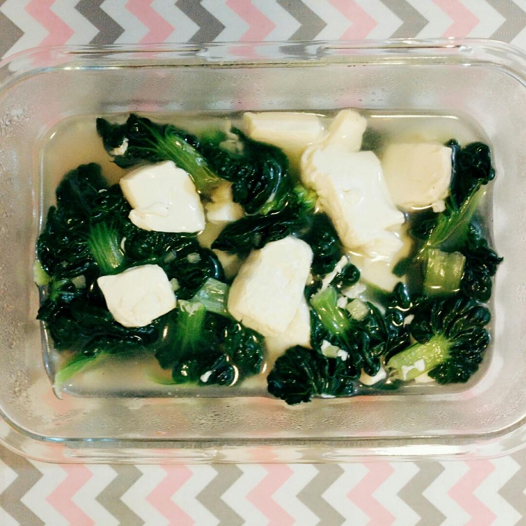 塌菜冻豆腐汤