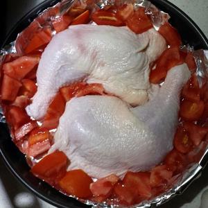 蒜香番茄烤鸡腿的做法 步骤2