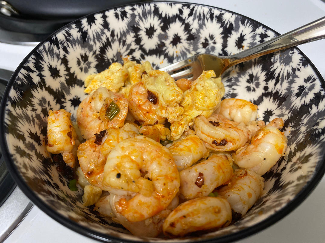 超Q弹的虾仁炒鸡蛋•减脂餐