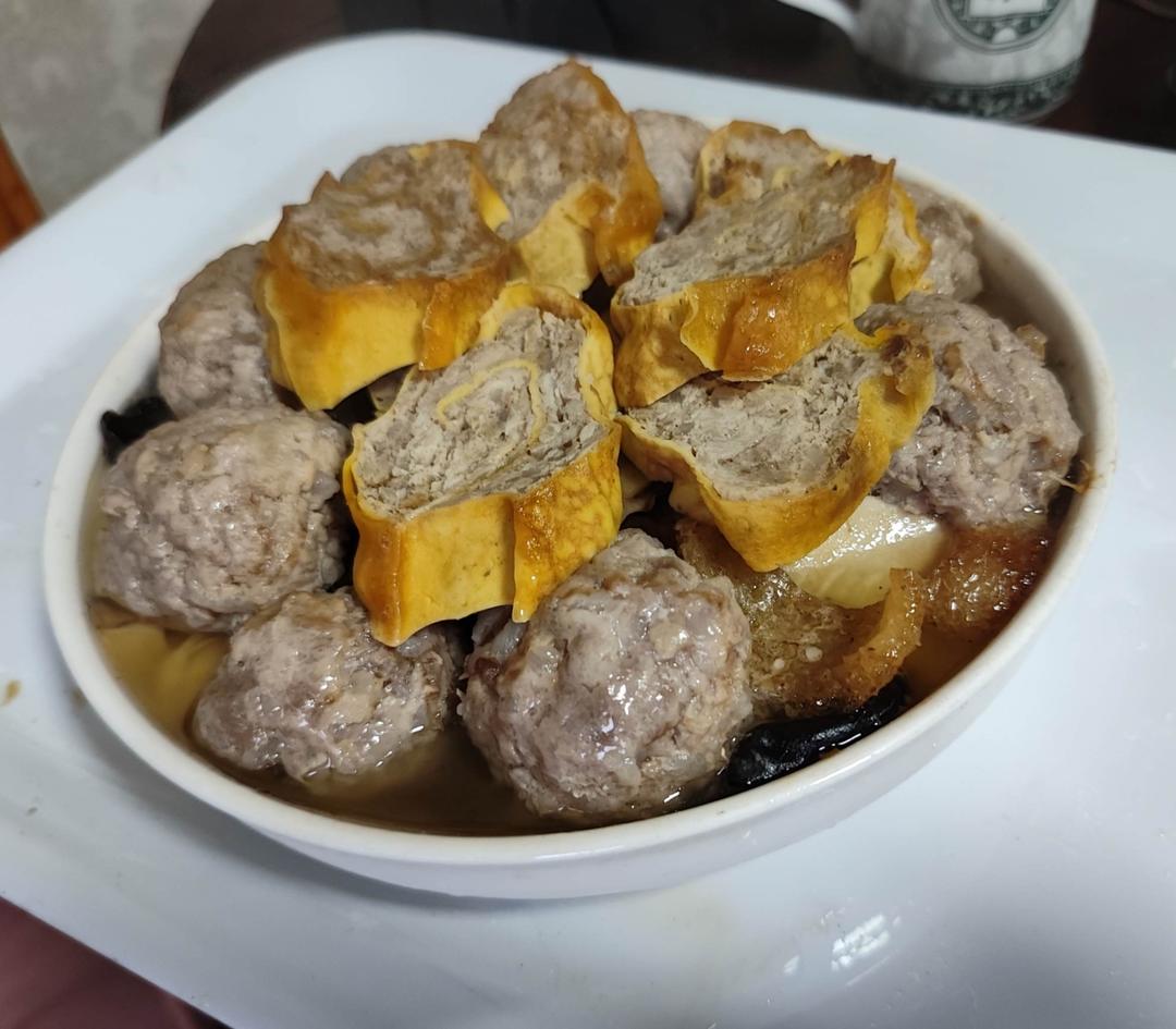年夜饭系列菜：肉圆与蛋卷肉（五）